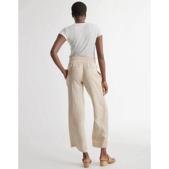 NWT Quince 100% European Linen‎ Wide Leg Pants Size Large Driftwood Cream Beach - Picture 8 of 16